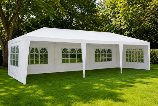 3x9m Wedding & Event Marquee - White, Side Walls