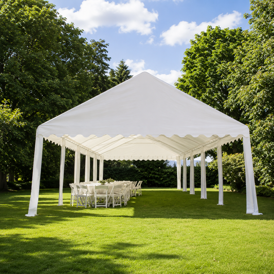 10x5m Luxury Wedding Marquee - White, Aluminium Frame