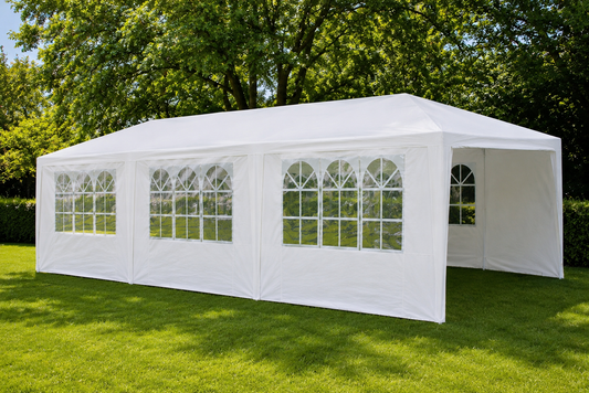 3x9m Wedding & Event Marquee - White, Side Walls