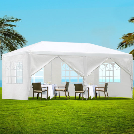 3x6m Wedding & Party Marquee - White, Waterproof