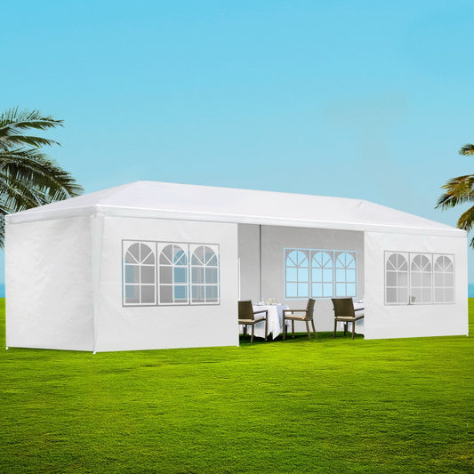 3x9m Wedding & Event Marquee - White, Side Walls