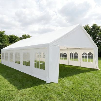 12x6m marquee interior showing 12 metre length and zip up end doors