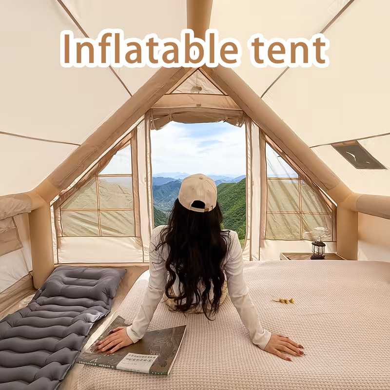 Inflatable Family Tent - Khaki, No Poles