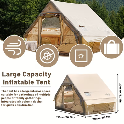 Inflatable Family Tent - Khaki, No Poles