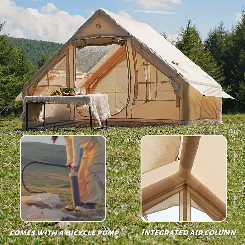 Inflatable Family Tent - Khaki, No Poles
