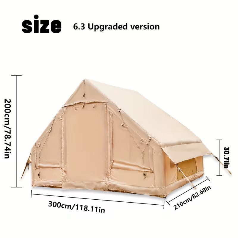 Inflatable Family Tent - Khaki, No Poles